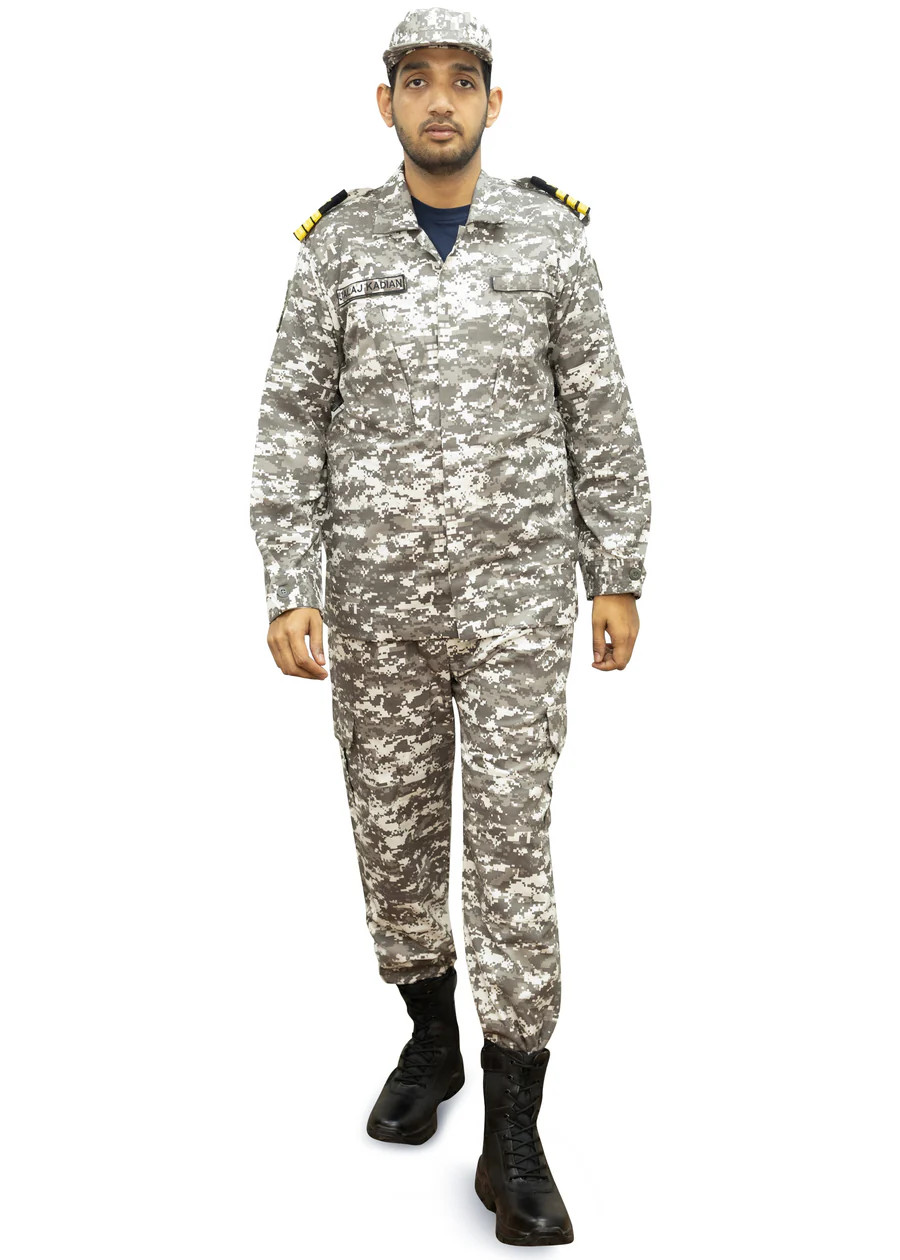 Indian Coast Guard Uniform - Digital Camouflage for Men (Jacket, Trouser And Cap)